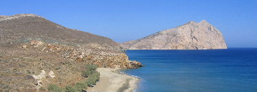 Anafi - view to Kalamos peninsula